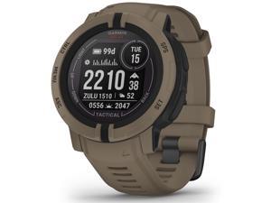 Garmin Instinct 2 Solar Tactical Edition 45mm Rugged GPS Smartwatch, Coyote Tan