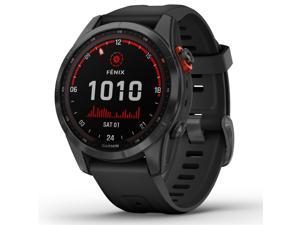 Garmin fenix 7S Solar 42mm Multisport GPS Smartwatch, Slate Gray with Black Band