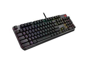 ASUS ROG Strix Scope RX Gaming Keyboard (ROG RX Optical Mechanical Switches, Programmable Macro, Aura Sync RGB Lighting , USB 2.0 Passthrough, IP56 water & dust resistance, alloy top plate)