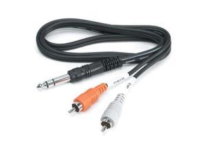 Hosa Technology 13.2' (4M) Stereo 1/4" Male to Two RCA Male Y-Cable #TRS204