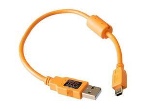 Tether Tools TetherPro 1' USB 2.0 A Male to Mini-B 5-Pin Cable, Orange Tether Tools TetherPro 1' USB 2.0 A Male to Mini-B 5-Pin Cable, Orange