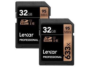 Lexar 32GB Professional Class 10 UHS-I U1 633x SDHC Memory Card, 2 Pack Lexar 32GB Professional Class 10 UHS-I U1 633x SDHC Memory Card, 2 Pack