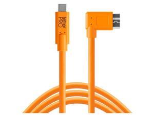 Tether Tools TetherPro USB-C to 3.0 Micro-B Right Angle Cable, 15', Orange Tether Tools TetherPro USB-C to 3.0 Micro-B Right Angle Cable, 15', Orange