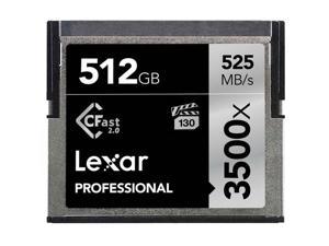 Lexar 512GB Professional 3500x CFast 2.0 Memory Card for 4K Video Cameras