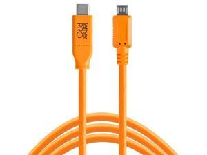 Tether Tools TetherPro USB-C to 2.0 Micro-B 5-Pin Cable, 15', Orange #CUC2515ORG Tether Tools TetherPro USB-C to 2.0 Micro-B 5-Pin Cable, 15', Orange #CUC2515ORG