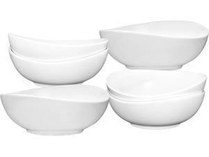 Bruntmor Porcelain Dessert Bowls Set – 18 Oz Durable Non-toxic Ceramic Bowls set of 6, Elegant Multi-colored Variation for Rice, Ice-cream, Salad, and Cereal, White Bruntmor Porcelain Dessert Bowls Set – 18 Oz Durable Non-toxic Ceramic Bowls set of 6, Elegant Multi-colored Variation for Rice, Ice-cream, Salad, and Cereal, White
