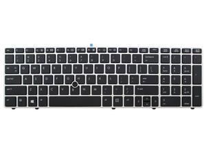 Laptop keyboard (with pointing stick and silver frame) for HP P/N: SG-39200-XUA SG-39210-XUA SG-39310-XUA SG-39300-XUA SG-39201-XUA , US layout black color