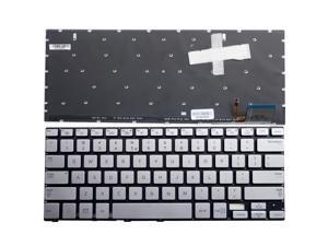 Laptop Keyboard Compatible for HP Envy 13-D 13-D010NR 13-D040NR 13-D040WM 13-d007nf 13-d010ca 13-d020nr US Silver Backlit Light Backlight No Frame