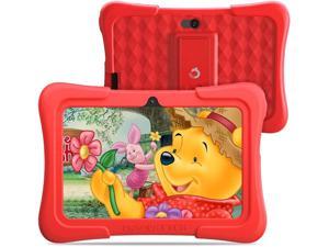 Dragon Touch Y88X Pro 7 inch Kids Tablets, 2GB RAM 16GB ROM, Android 9.0 Tablet, Kidoz Pre Installed with Disney Contents , Red