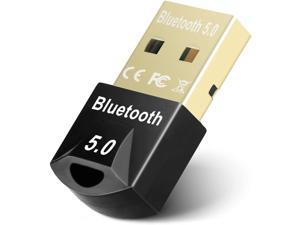 Mini USB Bluetooth 5.0 Adapter Desktop PC Laptop, USB2.0 Bluetooth Dongle for Wireless Mouse, Keyboard, Headsets, Earphones, Speakers, Game Controllers, Compatible with Windows 10 /8.1 /8 /7