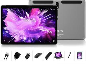 Android 10.0 Tablet : MEBERRY 10" Ultra-Fast 4GB/RAM,64GB/ROM Tablets-8000mAh Battery-WiFi Support - Bluetooth Keyboard | Mouse | M7 Tablet Cover and More Include - Grey