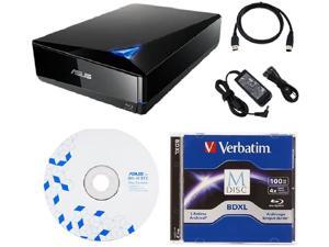 Asus 16x External Blu-ray Drive with BD Suite Disc, USB 3.0 Cable, Power Adapter and Cord (BW-16D1X-U) Bundle with 100GB Verbatim M-DISC BDXL Asus 16x External Blu-ray Drive with BD Suite Disc, USB 3.0 Cable, Power Adapter and Cord (BW-16D1X-U) Bundle with 100GB Verbatim M-DISC BDXL