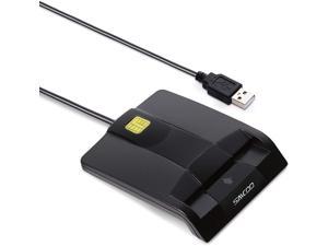 saicoo DOD Military USB Common Access CAC Smart Card Reader, Compatible with Mac Os, Win (Horizontal Version)