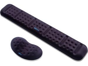 BRILA Upgraded Ergonomic Keyboard and Mouse Wrist Rest Support Cushion Pad Set - Comfy Soft Memory Foam Gel Padding & Non-Slip Palm/Hand/Wrist Pain Relief Rest Pad for Office Work, PC Gaming, Laptop