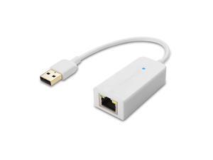 Cable Matters USB to Ethernet Adapter Supporting 10/100 Mbps Ethernet Network in White Cable Matters USB to Ethernet Adapter Supporting 10/100 Mbps Ethernet Network in White