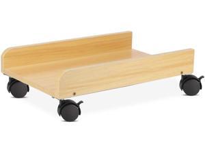 Liitrton Mobile CPU Stand with Locking Caster Wheels Wooden Computer Tower Stand Desktop Rolling PC Stand (No Rear Protection, Oak) Liitrton Mobile CPU Stand with Locking Caster Wheels Wooden Computer Tower Stand Desktop Rolling PC Stand (No Rear Protection, Oak)