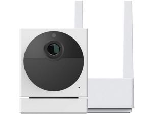 WYZE Cam Outdoor Starter Bundle (Includes Base Station and 1 Camera), 1080p HD Indoor/Outdoor Wire-Free Smart Home Camera with Night Vision, 2-Way Audio, Works with Alexa & Google Assistant, White