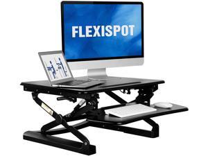 FlexiSpot Standing Desk Converter - 27 Inch Height Adjustable Desk Riser Stand up Desk with Removable Keyboard Tray Home Office Desk for Monitor Laptop Workstations (Small Size Black) FlexiSpot Standing Desk Converter - 27 Inch Height Adjustable Desk Riser Stand up Desk with Removable Keyboard Tray Home Office Desk for Monitor Laptop Workstations (Small Size Black)