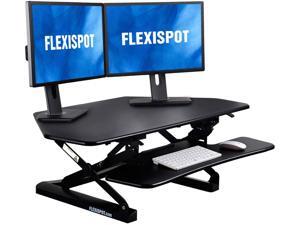 FlexiSpot Standing Desk Converter 41 Inch Height Adjustable Stand Up Desk Riser for Cubicles Corners Home Office Workstation Fit Dual Monitors (M4B) FlexiSpot Standing Desk Converter 41 Inch Height Adjustable Stand Up Desk Riser for Cubicles Corners Home Office Workstation Fit Dual Monitors (M4B)