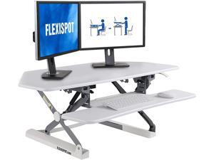 FLEXISPOT Standing Desk Converter 41 Inches Sit Stand Desk Riser Height Adjustable Home Corner Office Desk for Monitor Laptop with Quick Release Keyboard Tray FLEXISPOT Standing Desk Converter 41 Inches Sit Stand Desk Riser Height Adjustable Home Corner Office Desk for Monitor Laptop with Quick Release Keyboard Tray