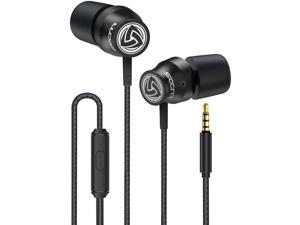 Wired-Earbuds-Earphones-Headphones-Microphone, LUDOS Turbo Ergonomic Earphone with Mic, Memory Foam, Durable Cable, Bass, Auriculares in-Ear Headphones for iPhone, iPad, Apple, Computer, Laptop, PC
