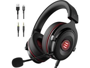 EKSA E900 PS4 Gaming Headset  PC USB Headset with Detachable Microphone 71 Surround Sound LED Light Gaming Headphones Compatible with PC PS4 PS5 Xbox One Computer Laptop