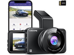 AZDOME M17 WiFi Dash Cam with APP 1080P FHD DVR Car Driving Recorder 3 Inch IPS Screen Dashboard Camera 150° Wide Angle, G-Sensor, Parking Monitor, Loop Recording, Super Night Vision, with 32GB Card
