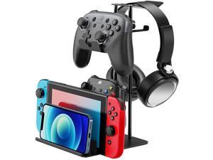 Headphone Stand, Game Controller Holder & Headset Stand Hook for Desk Storage Organizer, Multiple Aluminum Controller Stand Brackets for Nintendo Switch, Xbox 360, Xbox one, PS4, PS5, STEAM, PC Gaming