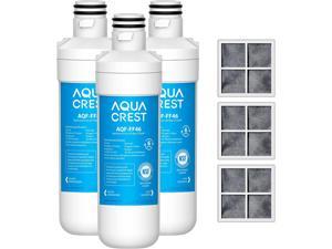 AQUACREST LT1000PC ADQ747935 MDJ64844601 Refrigerator Water Filter and Air Filter, Replacement for LG LT1000P, LMXS28626S, LFXS26973S, ADQ74793501, ADQ74793502 and LT120F, 3 Combo