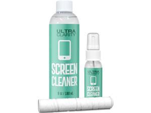 Screen Cleaning Spray 7oz Value Pack, 1oz Spray, 6oz Refill, & Microfiber Cloth, LED LCD TV, Phone Screen, Laptop, Touchscreen, Optical Grade Streak-Free Cleaner