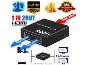 HDMI V1.3b 1x2 1 to 2 1440P Splitter 1 in 2 out for Dual Display, CORN New Ultra HD 4K 2 Port HDMI Splitter 1x2 Repeater Amplifier 1080P 3D Hub 1 In 2 Out HDMI V1.3b 1x2 1 to 2 1440P Splitter 1 in 2 out for Dual Display, CORN New Ultra HD 4K 2 Port HDMI Splitter 1x2 Repeater Amplifier 1080P 3D Hub 1 In 2 Out