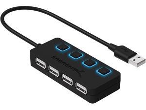 Sabrent 4-Port USB 2.0 Hub with Individual LED lit Power Switches (HB-UMLS) Sabrent 4-Port USB 2.0 Hub with Individual LED lit Power Switches (HB-UMLS)