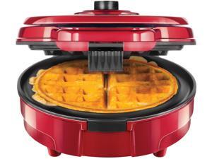 Chefman Anti-Overflow Belgian Waffle Maker w/Shade Selector, Temperature Control Mess Free Moat, Round WaffleIron w/Nonstick Plates & Cool Touch Handle, Measuring Cup Included, Red Chefman Anti-Overflow Belgian Waffle Maker w/Shade Selector, Temperature Control Mess Free Moat, Round WaffleIron w/Nonstick Plates & Cool Touch Handle, Measuring Cup Included, Red