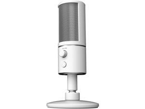 Razer Seiren X USB Streaming Microphone: Professional Grade - Built-in Shock Mount - Supercardiod Pick-Up Pattern - Anodized Aluminum - Mercury White Razer Seiren X USB Streaming Microphone: Professional Grade - Built-in Shock Mount - Supercardiod Pick-Up Pattern - Anodized Aluminum - Mercury White