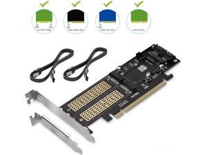3 in 1 NGFF and mSATA SSD Adapter Card, CORN M.2 NVME to PCIE/M.2 SATA SSD to SATA III/mSATA to SATA Converter, Support 2280/2260/ 2242/2230 Host Controller Express Car