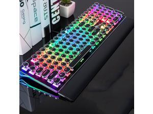 Royal Kludge RKS108 Retro Punk Version RGB Backlit USB Wired Mechanical Gaming Keyboard, N-key Rollover Royal Kludge RKS108 Retro Punk Version RGB Backlit USB Wired Mechanical Gaming Keyboard, N-key Rollover