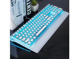 Royal Kludge RKS108 Retro Punk Version Ice Blue Backlit USB Wired Mechanical Gaming Keyboard, N-key Rollover Royal Kludge RKS108 Retro Punk Version Ice Blue Backlit USB Wired Mechanical Gaming Keyboard, N-key Rollover