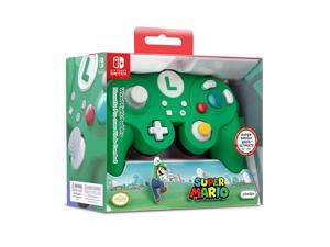 Nintendo Switch Super Mario Bros Luigi GameCube Style Wired Fight Pad Pro Controller by PDP, 500-100-NA-D4 Nintendo Switch Super Mario Bros Luigi GameCube Style Wired Fight Pad Pro Controller by PDP, 500-100-NA-D4
