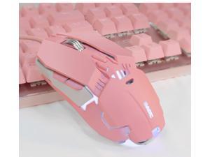 CORN Ergonomic Design,Cool Exterior 8-button  6400DPI USB Wired Gaming Mouse For Office And Game - Pink Cat Claw Version
