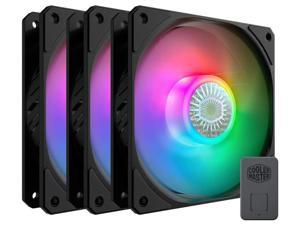 Cooler Master SickleFlow 120 Addressable RGB 3 in 1 Square Frame Fan, Individually Customizable LEDS, Air Balance Curve Blade Design, Sealed Bearing, PWM Control for Computer Case & Liquid Radiator