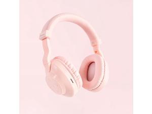 CORN New Arrival Bluetooth Wireless Smart Noise-Cancellation 7 Color LED light Mode Cat Ear Cute Shape Design Headset-Rose Pink
