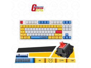 iKBC X GUNDAM  RX-78-2 Limited Version Cherry MX Red 2.4Ghz Wireless Mechanical Keyboard( Mouse Pad is Not Included)