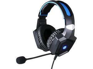 HP Stereo Gaming Headset PS4 Over Ear Headphones with Microphone for Xbox One Nintendo Switch PC PS3 Mac Laptop Gamer Headset with Noise Cancelling Mic Surround Sound Comfortable Design and LED Lights
