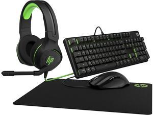 HP Gaming Bundle | Includes OMEN by HP Mouse 400, HP Pavilion Gaming Keyboard 500, HP Pavilion Gaming Headset 400, and HP Pavilion Gaming Mouse Pad 300 | Wired, RGB Lighting, Black