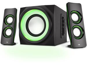 Cyber Acoustics Bluetooth Speakers with LED Lights – The Perfect Gaming, Movie, Party, Multimedia 2.1 Subwoofer Speaker System (CA-SP34BT) Cyber Acoustics Bluetooth Speakers with LED Lights – The Perfect Gaming, Movie, Party, Multimedia 2.1 Subwoofer Speaker System (CA-SP34BT)