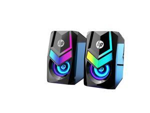 HP DHE-6000 Eagle Eyes RGB Backlit USB +3.5mm Port Speaker with 3D Stereo Sound Effect for PC and Laptop HP DHE-6000 Eagle Eyes RGB Backlit USB +3.5mm Port Speaker with 3D Stereo Sound Effect for PC and Laptop