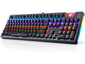 ABKONCORE Gaming Mechanical Keyboard K660, RGB Side LED and Backlit Keyboard USB Wired Computer Keyboard with OUTEMU Blue Switches, 104 Full Key-Rollover, Anti Ghosting Keyboard with IP42 Splash-Proof ABKONCORE Gaming Mechanical Keyboard K660, RGB Side LED and Backlit Keyboard USB Wired Computer Keyboard with OUTEMU Blue Switches, 104 Full Key-Rollover, Anti Ghosting Keyboard with IP42 Splash-Proof