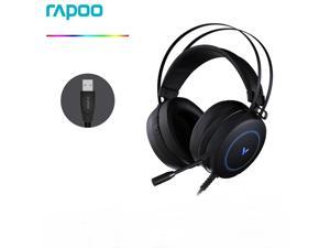 RAPOO VH160 Virtual 7.1 Channel Stereo Sound  RGB Backlit Gaming Headset with Noise-reduction MIC