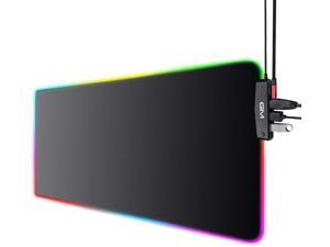 GIM RGB Gaming Mouse Pad Soft, 4 USB Interface, 14 Lighting Modes, 5mm Ultra Thick, Oversized Glowing Led Extended Mousepad, Anti-Slip Rubber Base Waterproof Keyboard Mouse Mat(800x300x5mm)) GIM RGB Gaming Mouse Pad Soft, 4 USB Interface, 14 Lighting Modes, 5mm Ultra Thick, Oversized Glowing Led Extended Mousepad, Anti-Slip Rubber Base Waterproof Keyboard Mouse Mat(800x300x5mm))