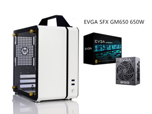 C24 White Portable MINI Computer Case (Support ITX Motherboard/A4 Aluminum/Side-Opening Glass Side Through)+EVGA SFX GM650 650W C24 White Portable MINI Computer Case (Support ITX Motherboard/A4 Aluminum/Side-Opening Glass Side Through)+EVGA SFX GM650 650W